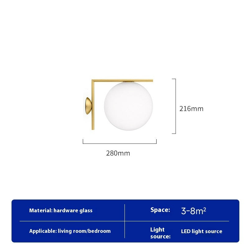 AI62 Decor Modern Glass Wall Lamp for Bedroom & Hallway
