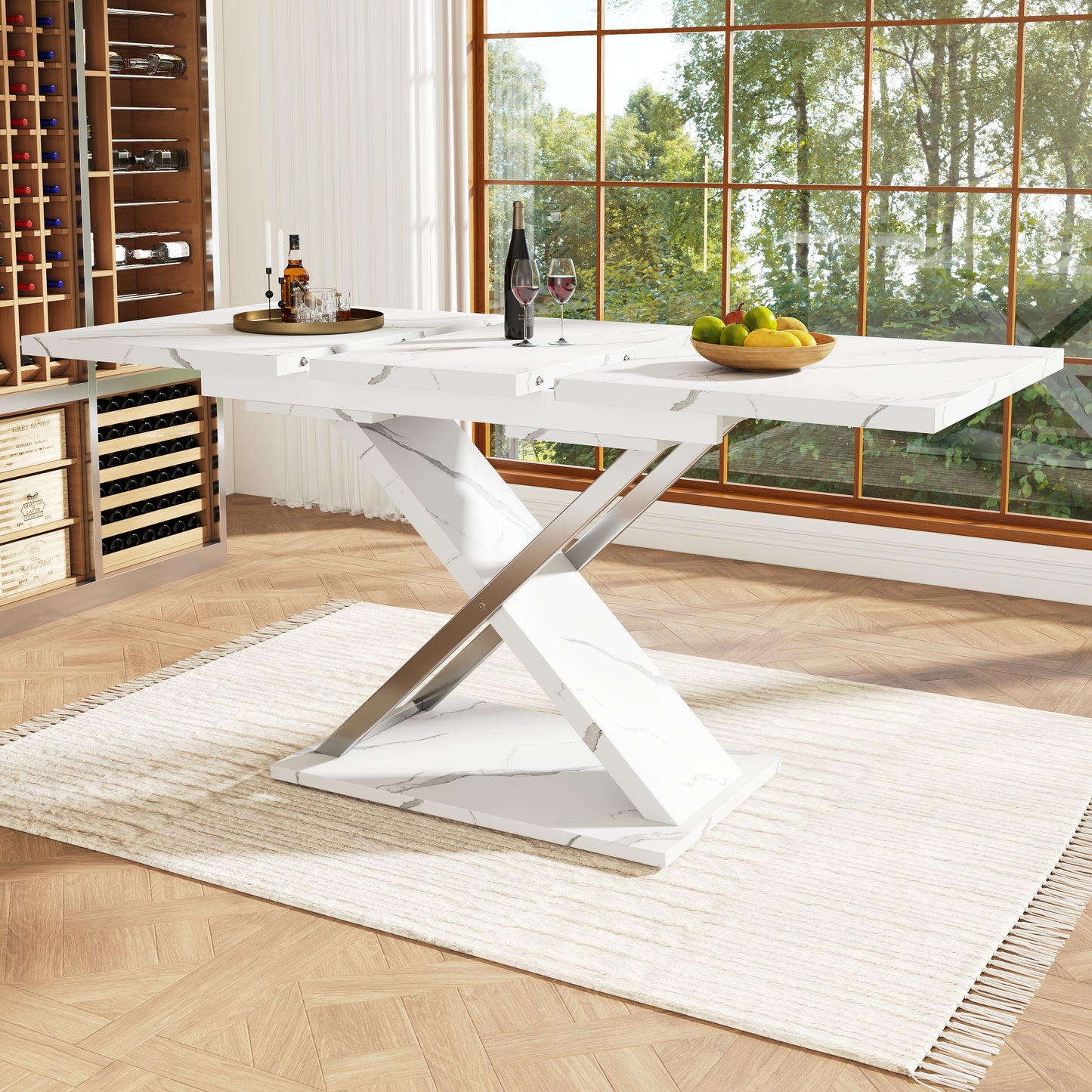 AI62 Decor Extendable Kitchen & Dining Table