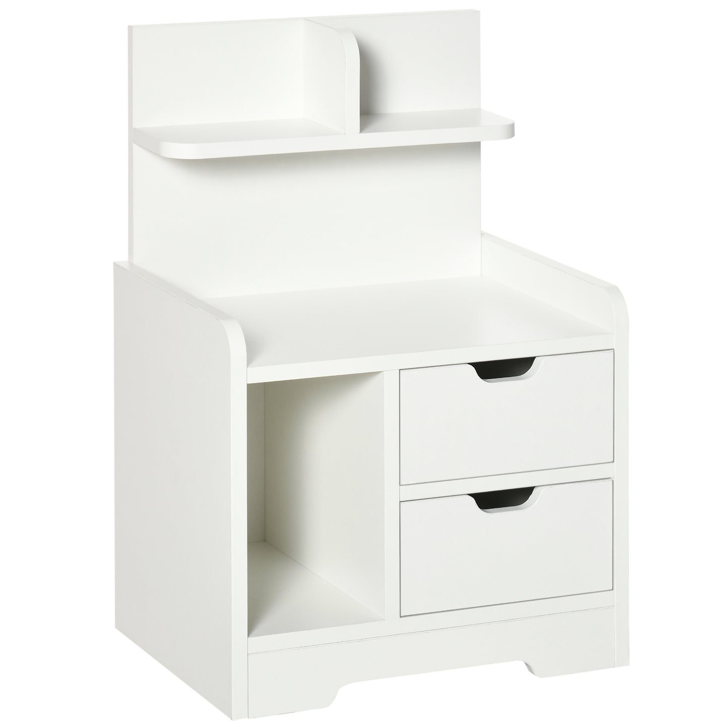 AI62 Decor 2-Drawer Bedside Table with Storage Shelves