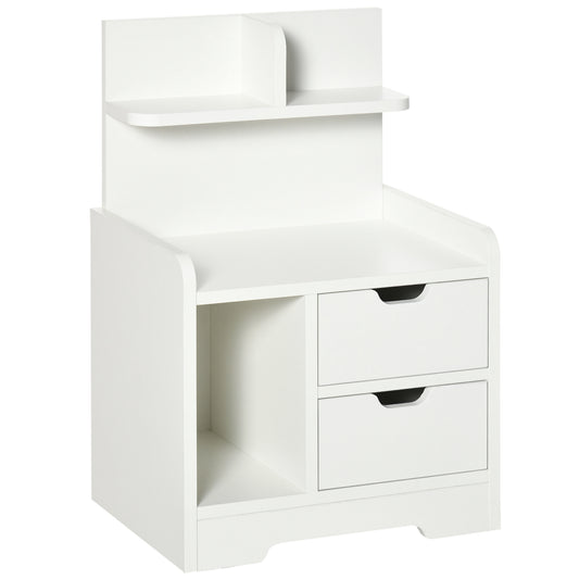 AI62 Decor 2-Drawer Bedside Table with Storage Shelves