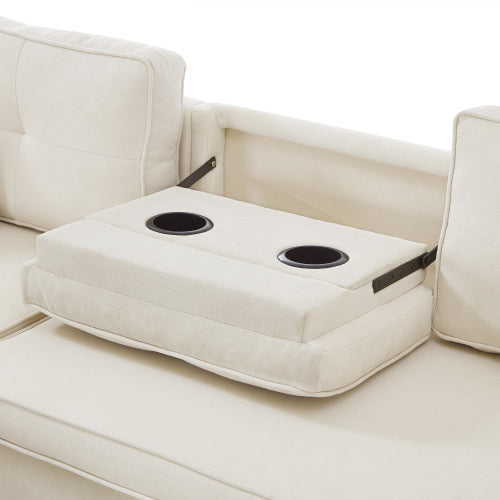 AI62 Decor L-Shaped 3-in-1 Convertible Sofa Bed with Storage & Chaise