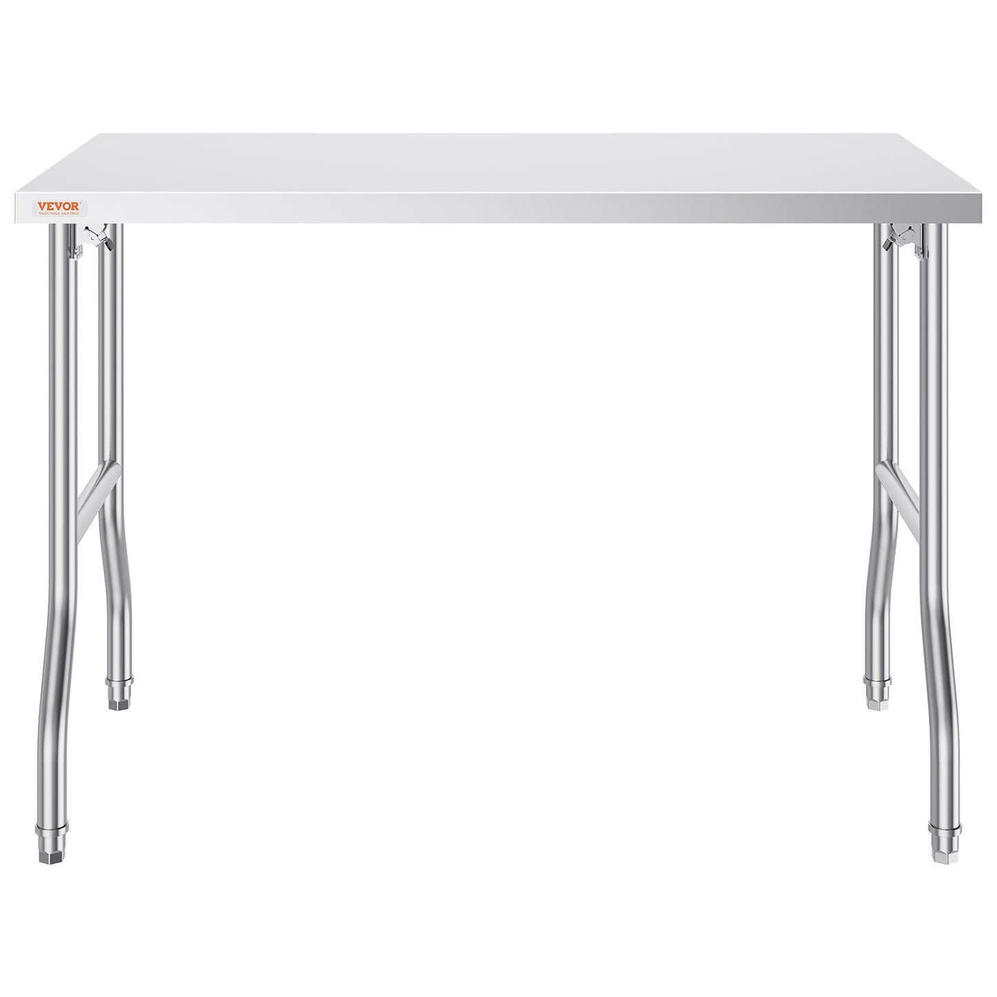 AI62 Decor 48"x24" Heavy-Duty Stainless Steel Folding Worktable