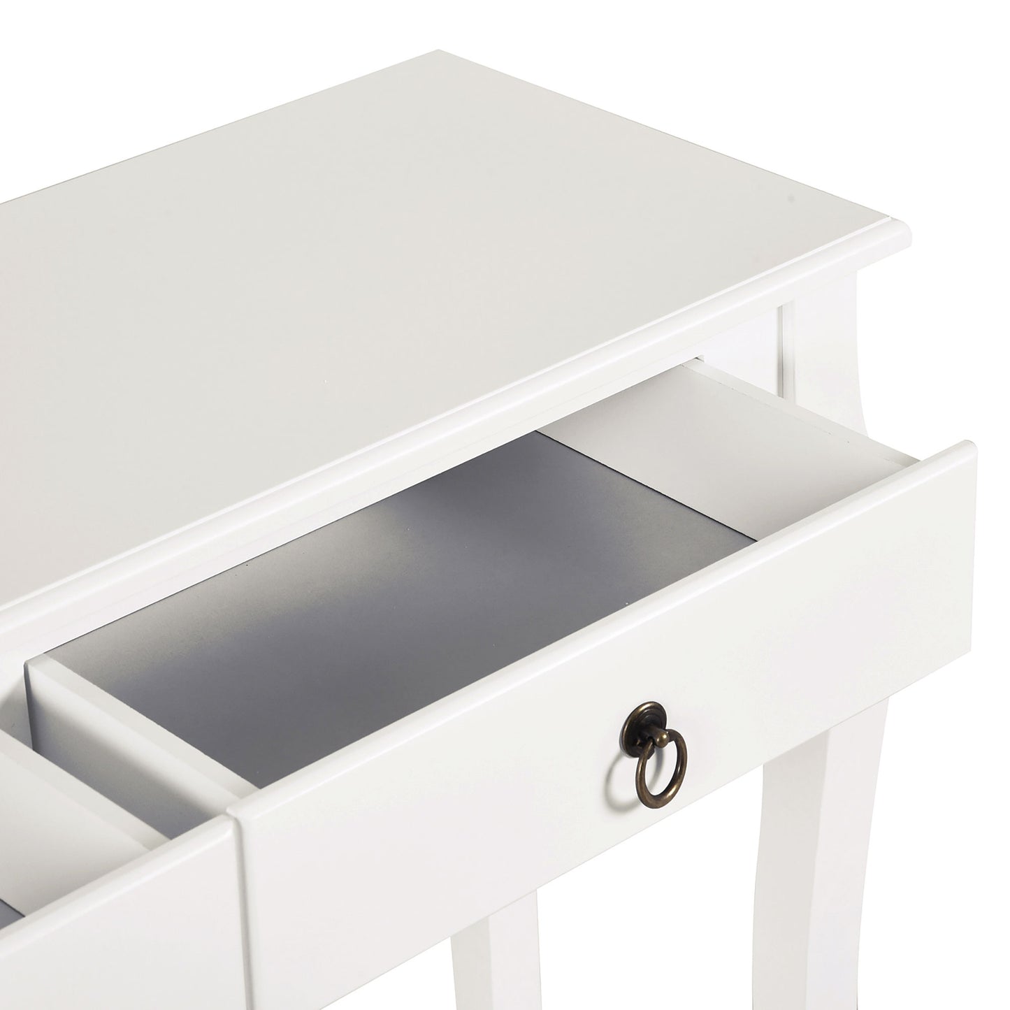AI62 Decor Sofa Table with Storage in Ivory White