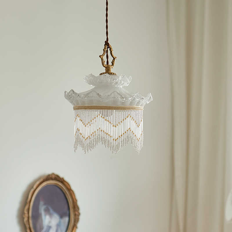 AI62 Decor Elegant Tassel Chandelier for Bedroom & Dining Room