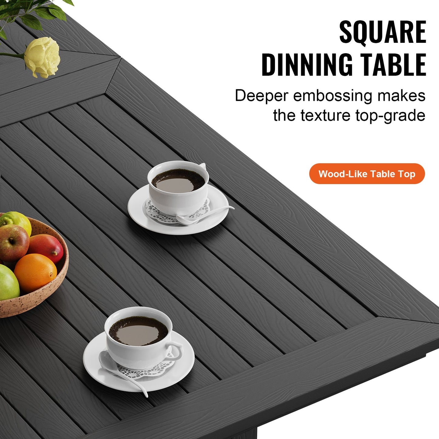 AI62 Decor 7-Piece Outdoor Patio Dining Set – Black