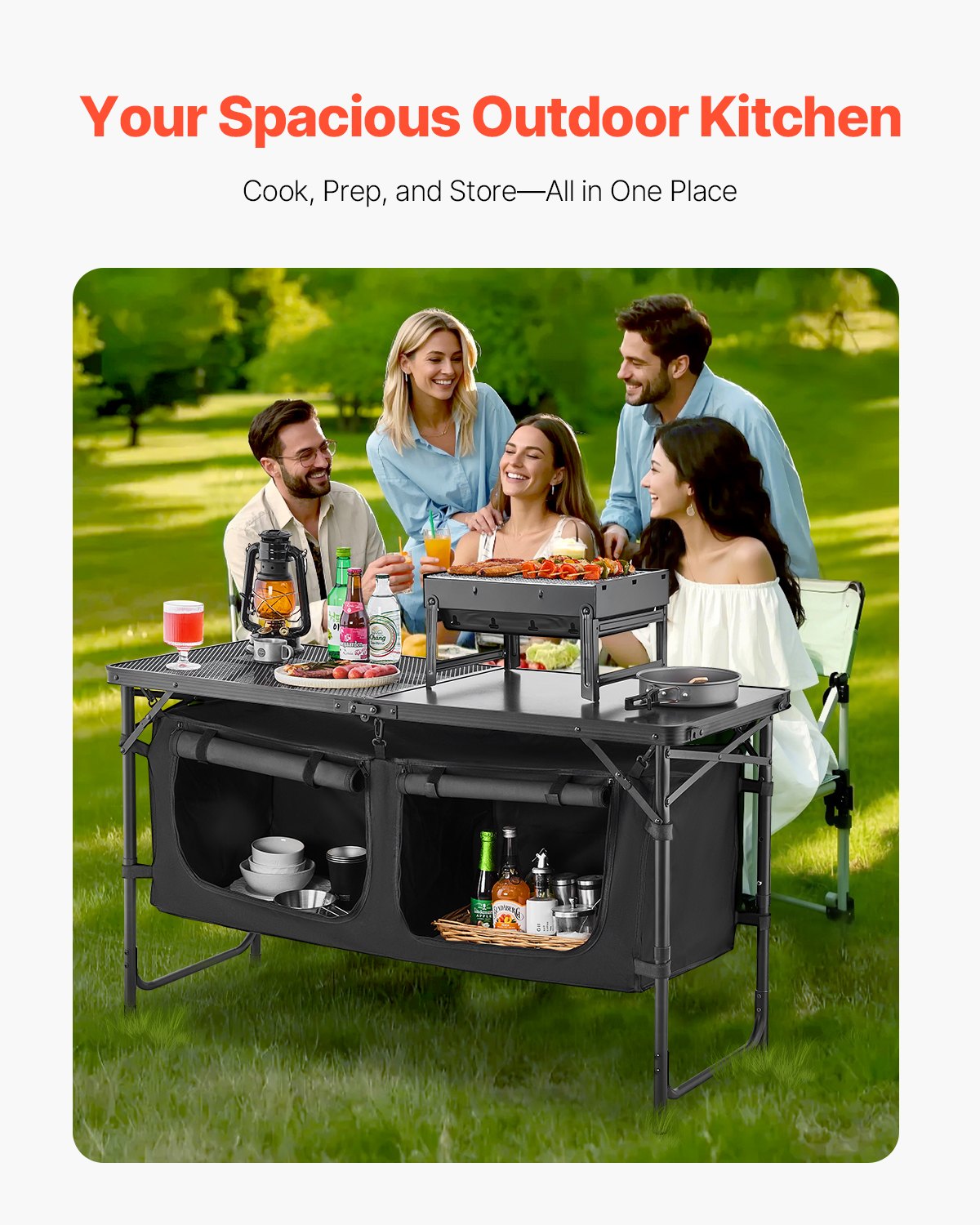 AI62 Decor Portable Camping Cooking Table