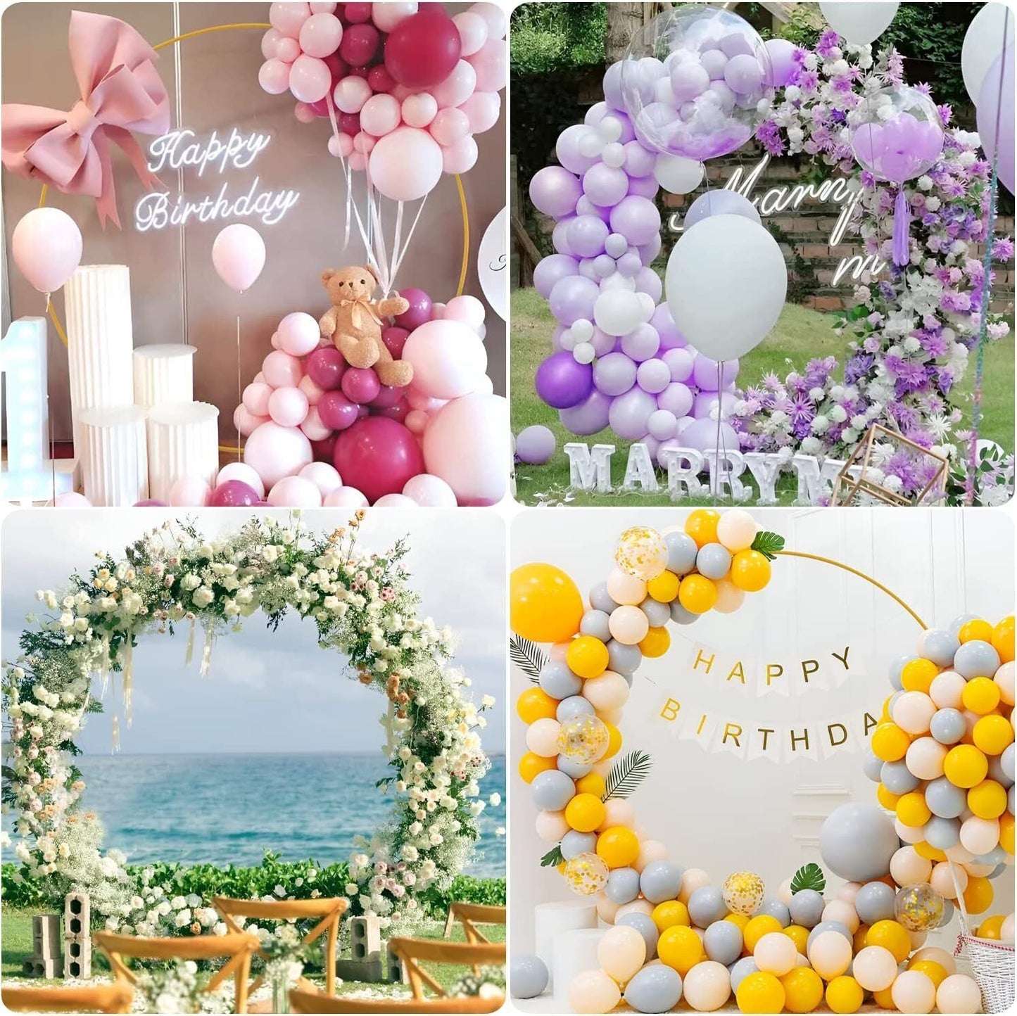AI62 Decor Gold Hoop Wedding Backdrop Frame 2M