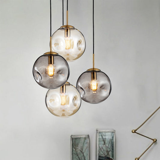 AI62 Decor Creative Glass & Iron Chandelier for Restaurants