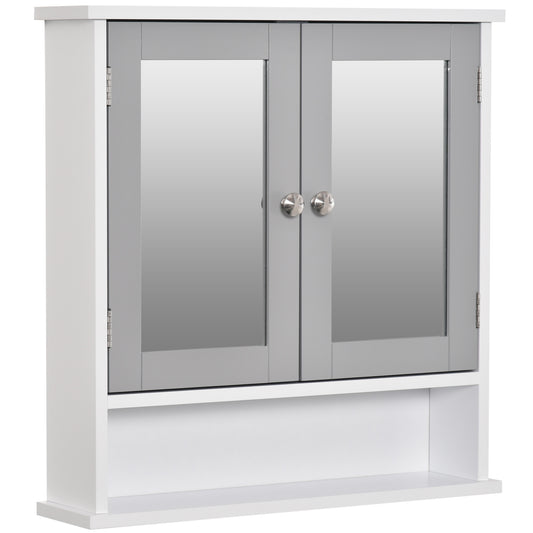 AI62 Decor Kleankin Bathroom Wall Storage Cabinet - Grey