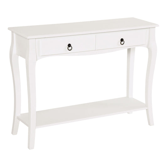 AI62 Decor Sofa Table with Storage in Ivory White