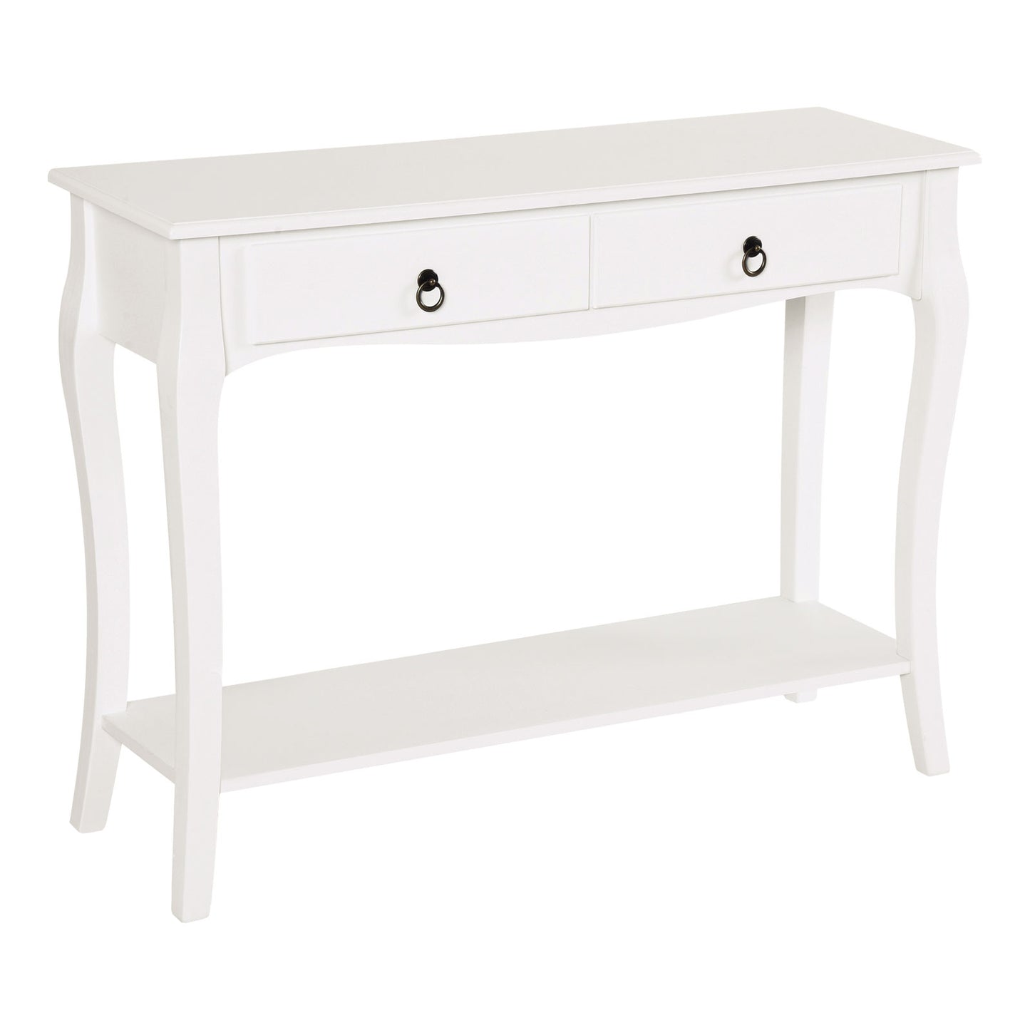 AI62 Decor Sofa Table with Storage in Ivory White