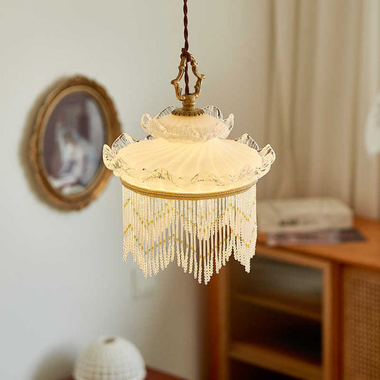 AI62 Decor Elegant Tassel Chandelier for Bedroom & Dining Room