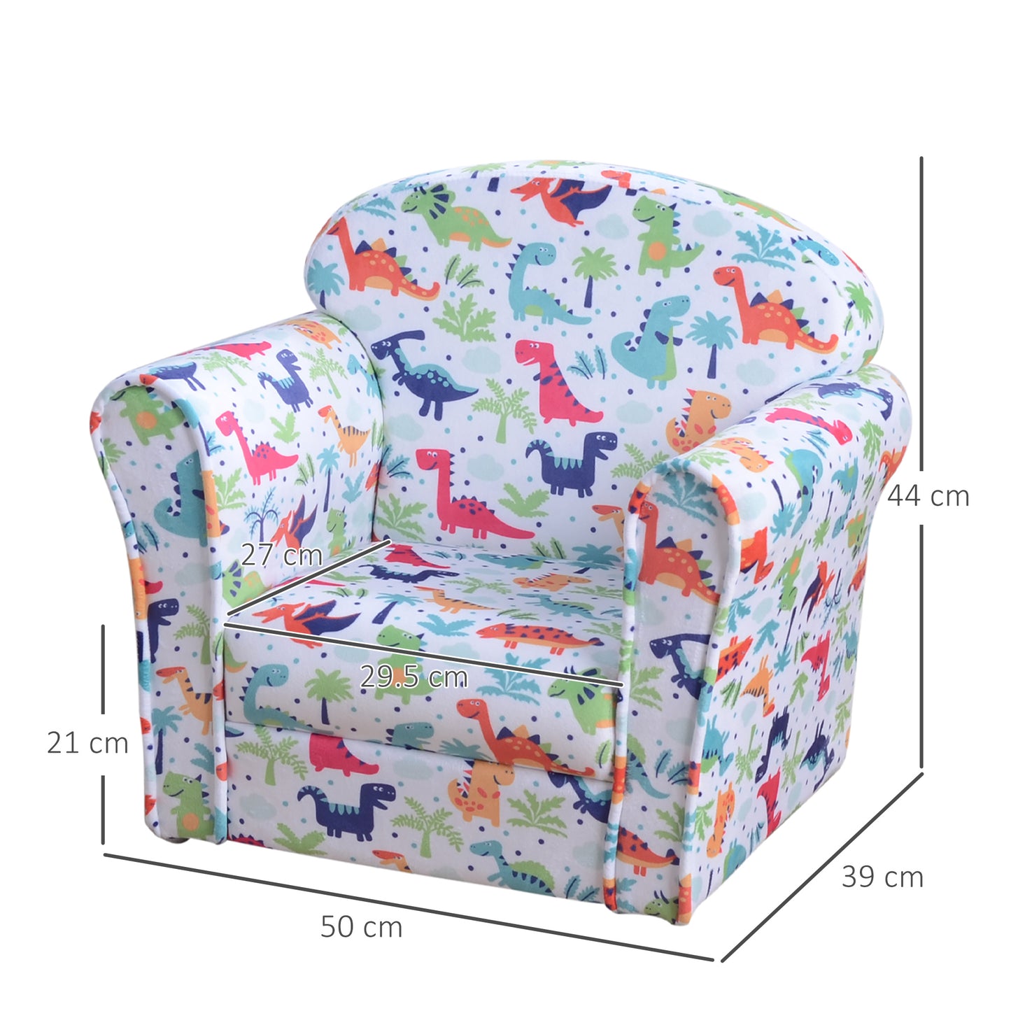AI62 Decor Kids Dinosaur Armchair – Flannel Tub Chair