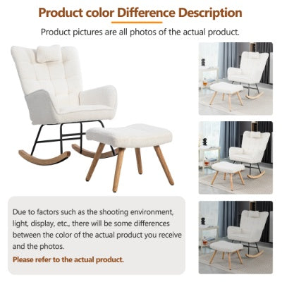 AI62 Decor Rocking Recliner Chair with Cushion – Cozy Lounger