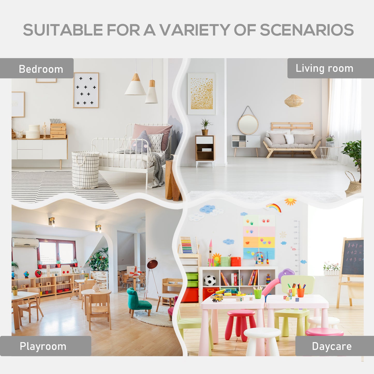 AI62 Decor Mini Kids Furniture Set with Safe Corners & Storage