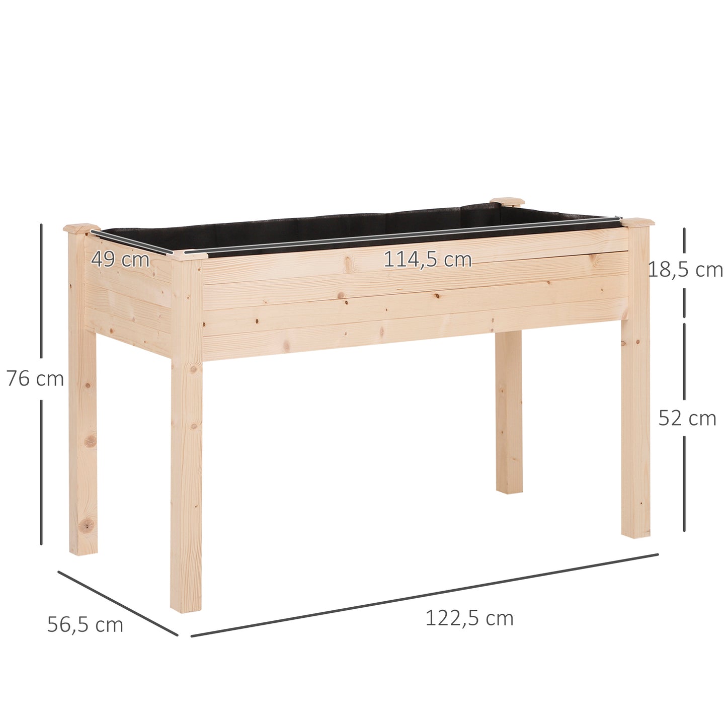 AI62 Decor Garden Wooden Planters