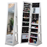 Full-Length 360° Swivel Jewelry Cabinet Mirror AI62Decor