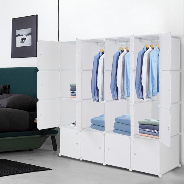 AI62 Decor 4-Tier 16-Grid Cube Wardrobe Organizer