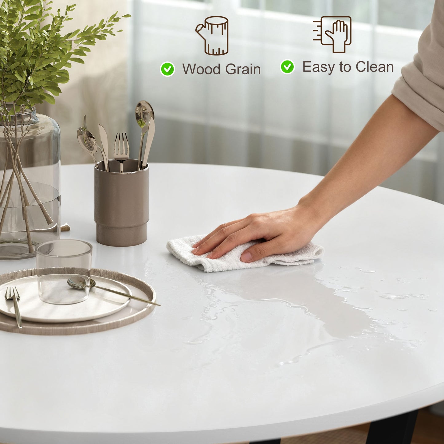 AI62 Decor Modern Round Dining Table