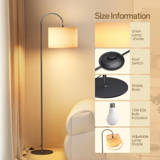 AI62 Decor Modern Cloth Bedside Floor & Table Lamp