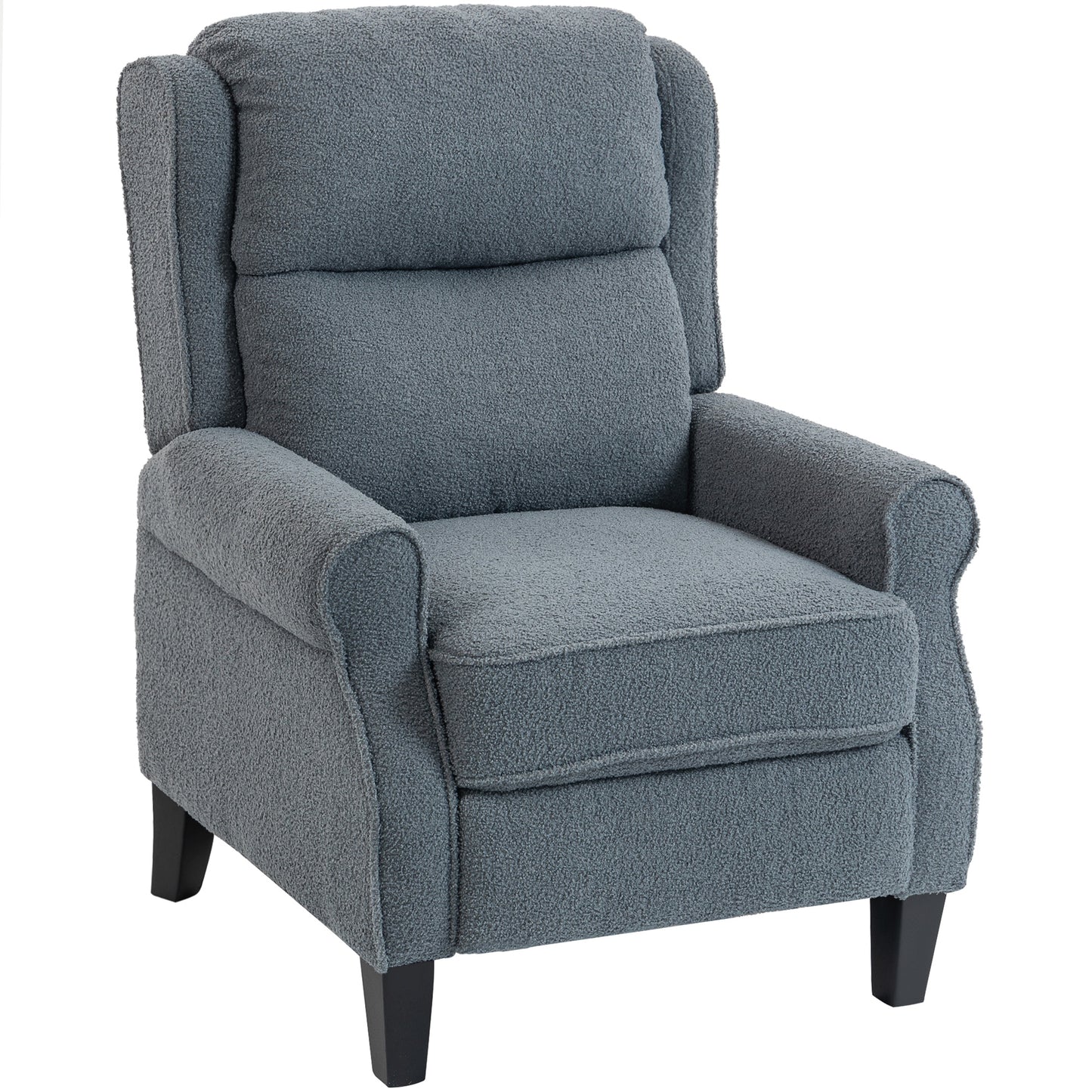 AI62 Decor Recliner Armchair With Extended Leg Rest - Grey