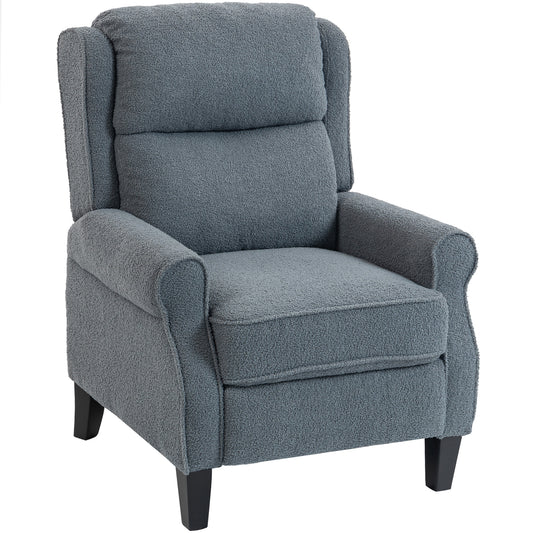 AI62 Decor Recliner Armchair With Extended Leg Rest - Grey