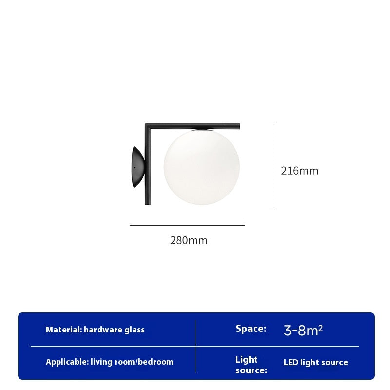 AI62 Decor Modern Glass Wall Lamp for Bedroom & Hallway