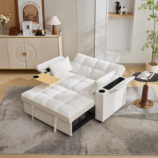 AI62 Decor Beige 2-Seater Futon Sofa