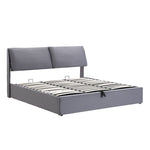 Upholstered King Size Bed with Hydraulic Mechanism and storage AI62Decor