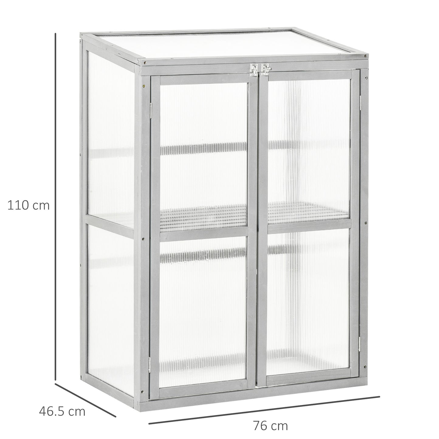 AI62 Decor Wooden Cold Frame Greenhouse
