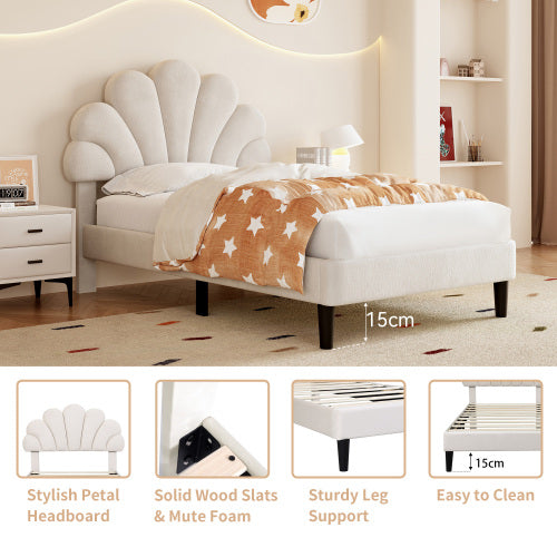 AI62 Decor Upholstered Velvet Platform Bed