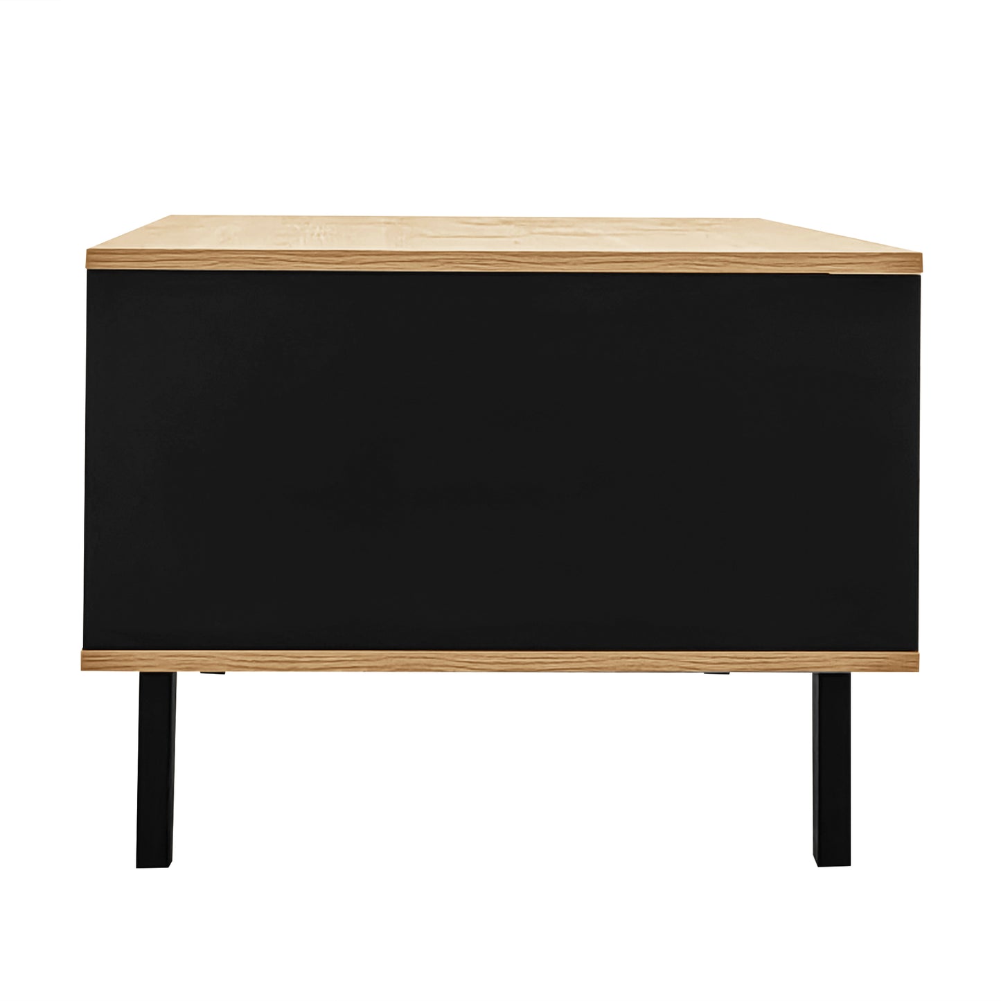 AI62 Decor  100x60x45 cm Coffee Table with Wood & Black Design