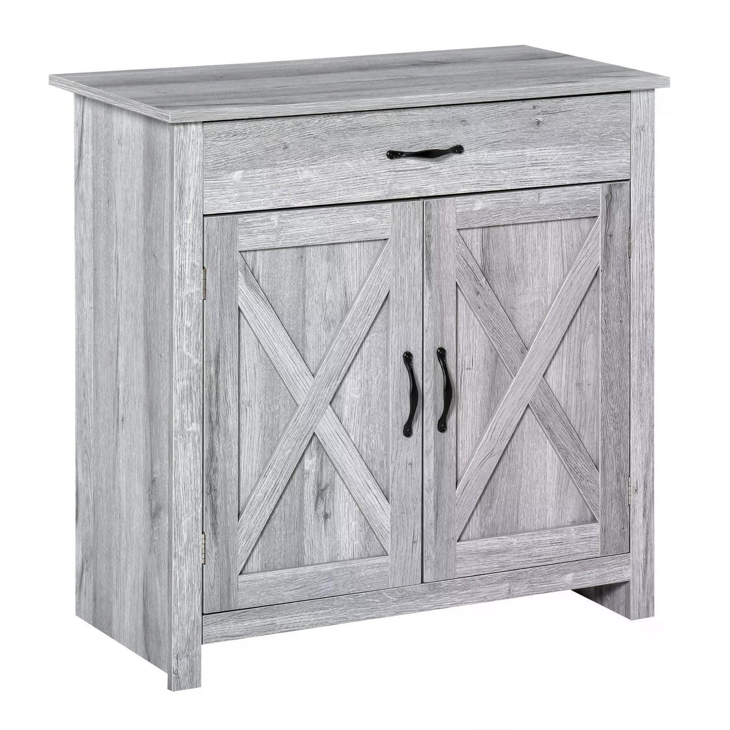 AI62 Decor Farmhouse Barn Door Sideboard Cabinet – Living Room