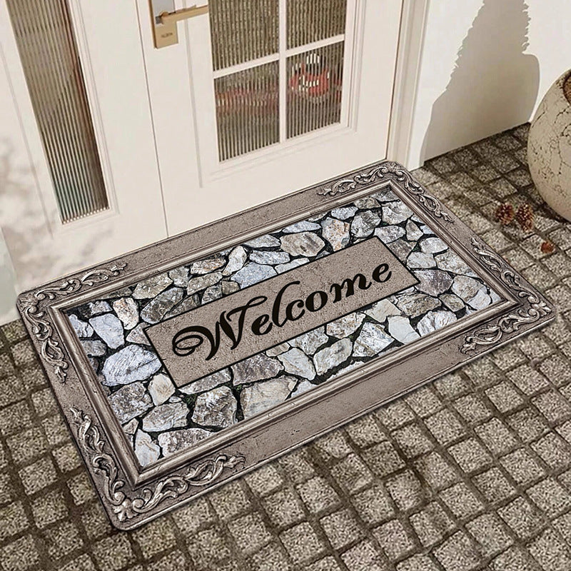AI62 Decor Cobblestone Non-Slip Welcome Entrance Door Mat
