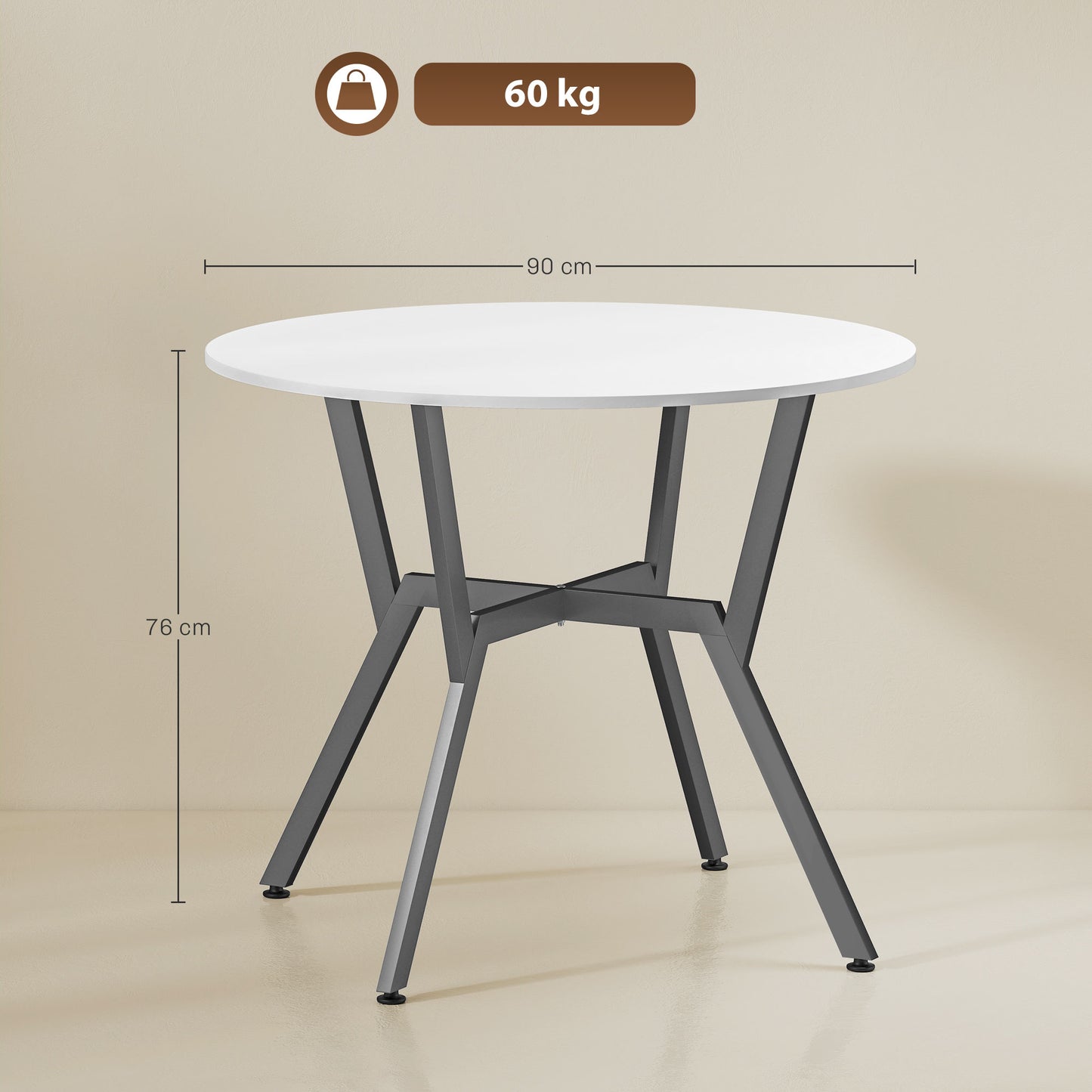 AI62 Decor Modern Round Dining Table