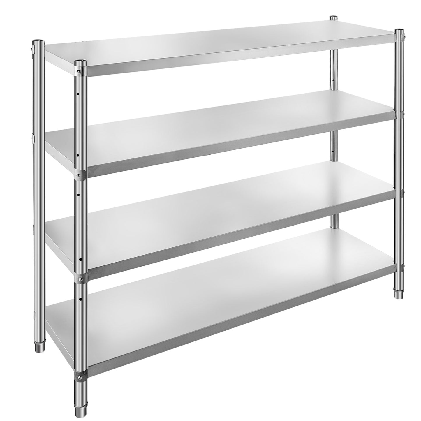 AI62 Decor 4-Tier Stainless Steel Storage Shelf, 70.9×17.7×59.1 in, Heavy Duty