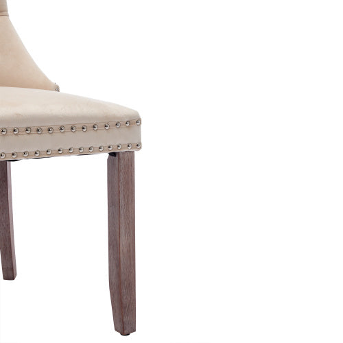 Set of 4 Velvet Upholstered Dining Room Chairs AI62Decor