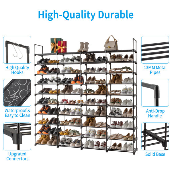 AI62 Decor 10-Layer Vertical Shoe Rack Organizer for Entryway