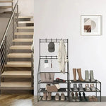 5-Tier Shoe Rack with Hooks for Entryway & Small Spaces AI62Decor