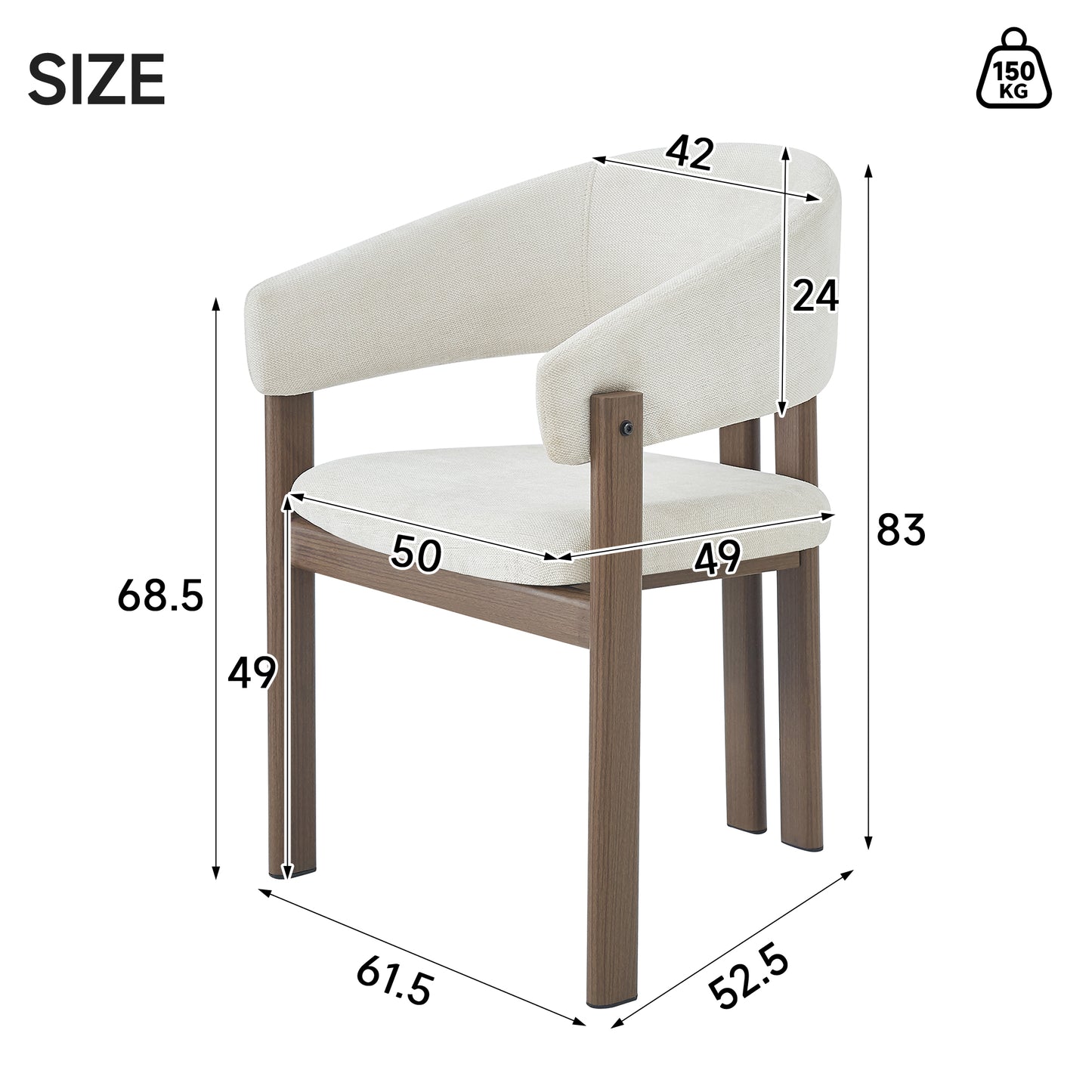 AI62 Decore  Metal Dining Chairs Set of 6