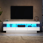 High-Gloss TV Stand Cabinet with LED Lights AI62Decor