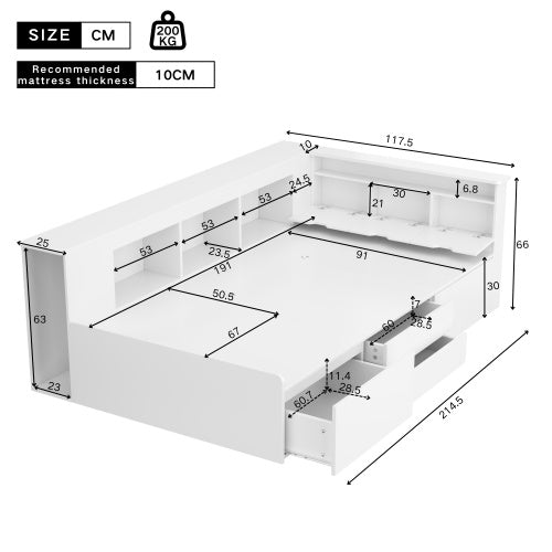 AI62 Decor Children's Single Bed 3ft with Drawers