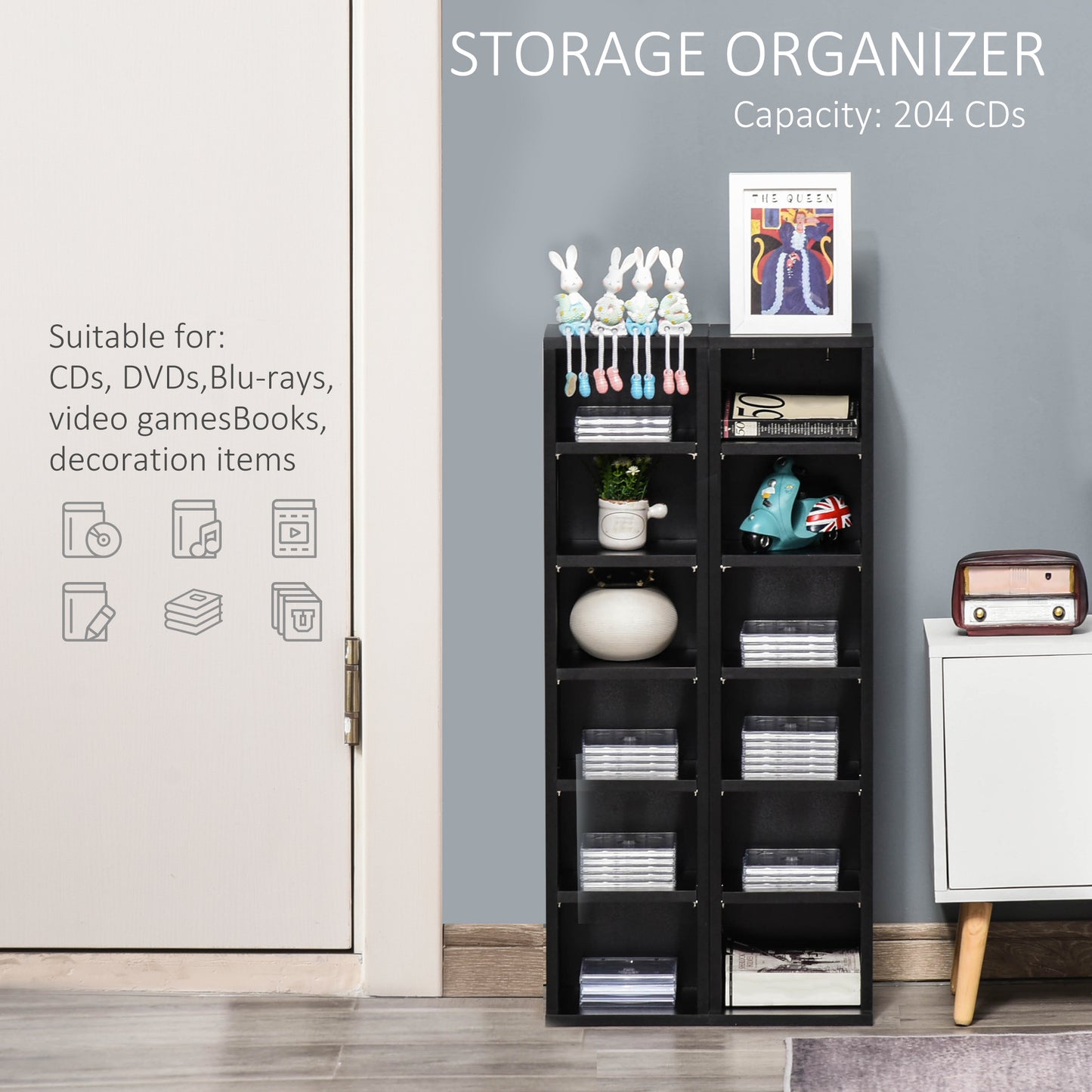 AI62 Decor  Set of 2 CD Media Display Shelves
