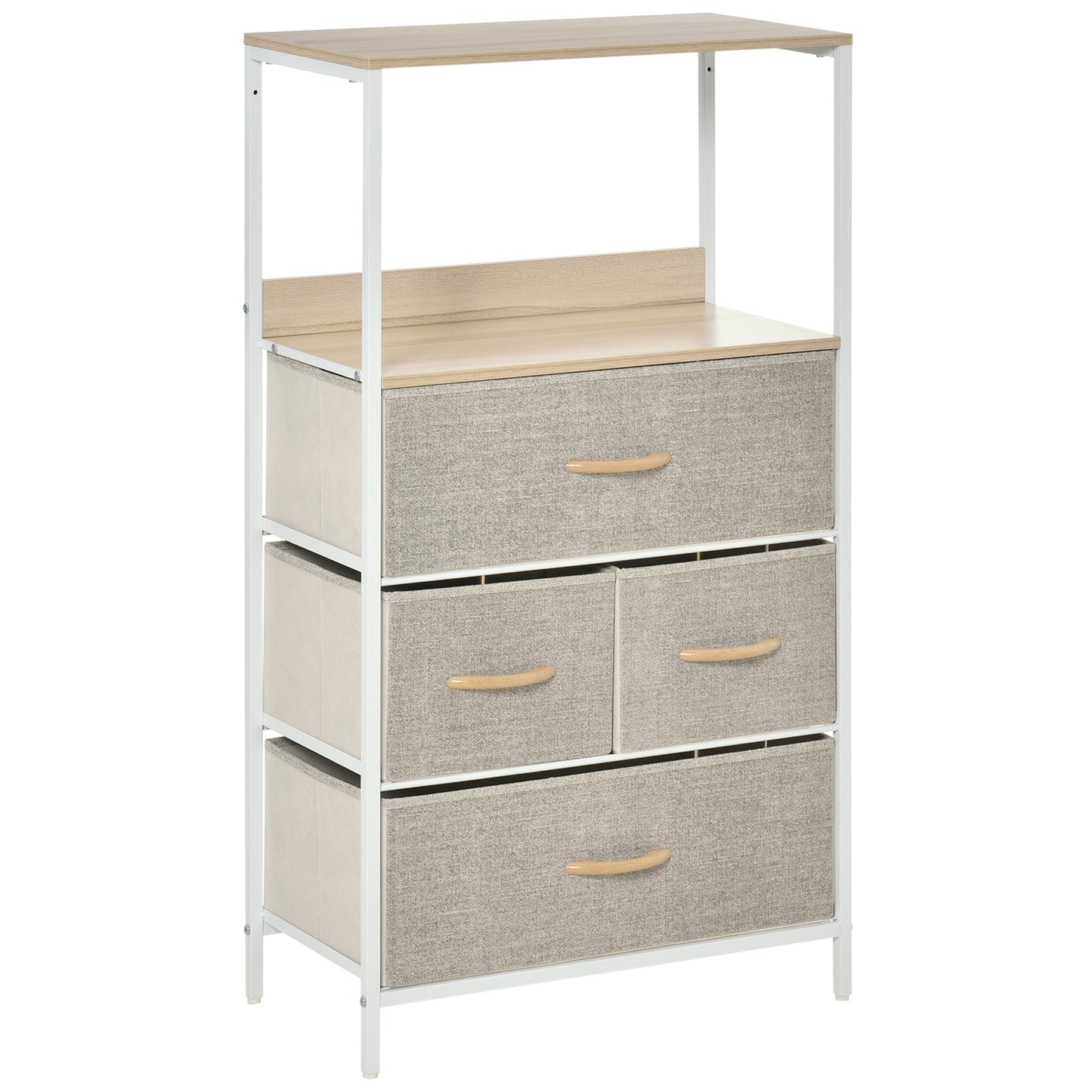 AI62 Decor 4-Drawer Storage Chest Unit with Shelves