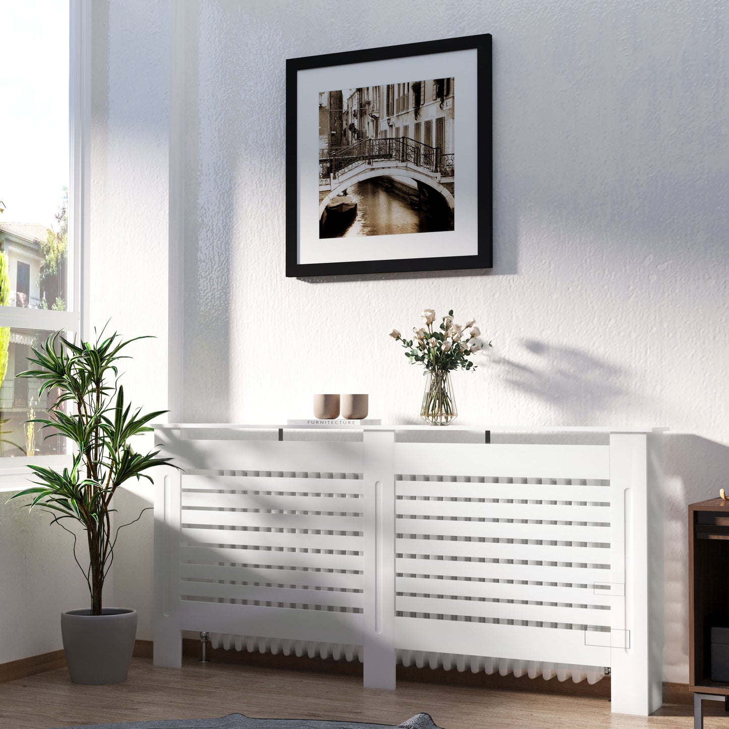 AI62 Decor Modern White Radiator Cover