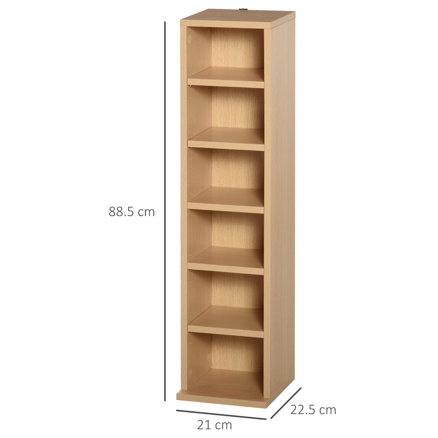 AI62 Decor Here’s a short version of the title:  204-CD Media Storage Shelf Set of 2, Adjustable Natural Wood Rack