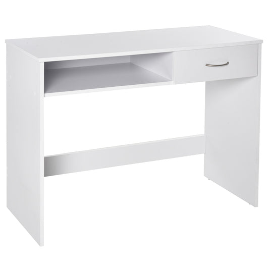 AI62 Decor White Study Desk with Storage & Drawer