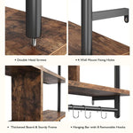 AI62Decor 3-Tier Floating Wall Shelves with Metal Brackets for Bathroom