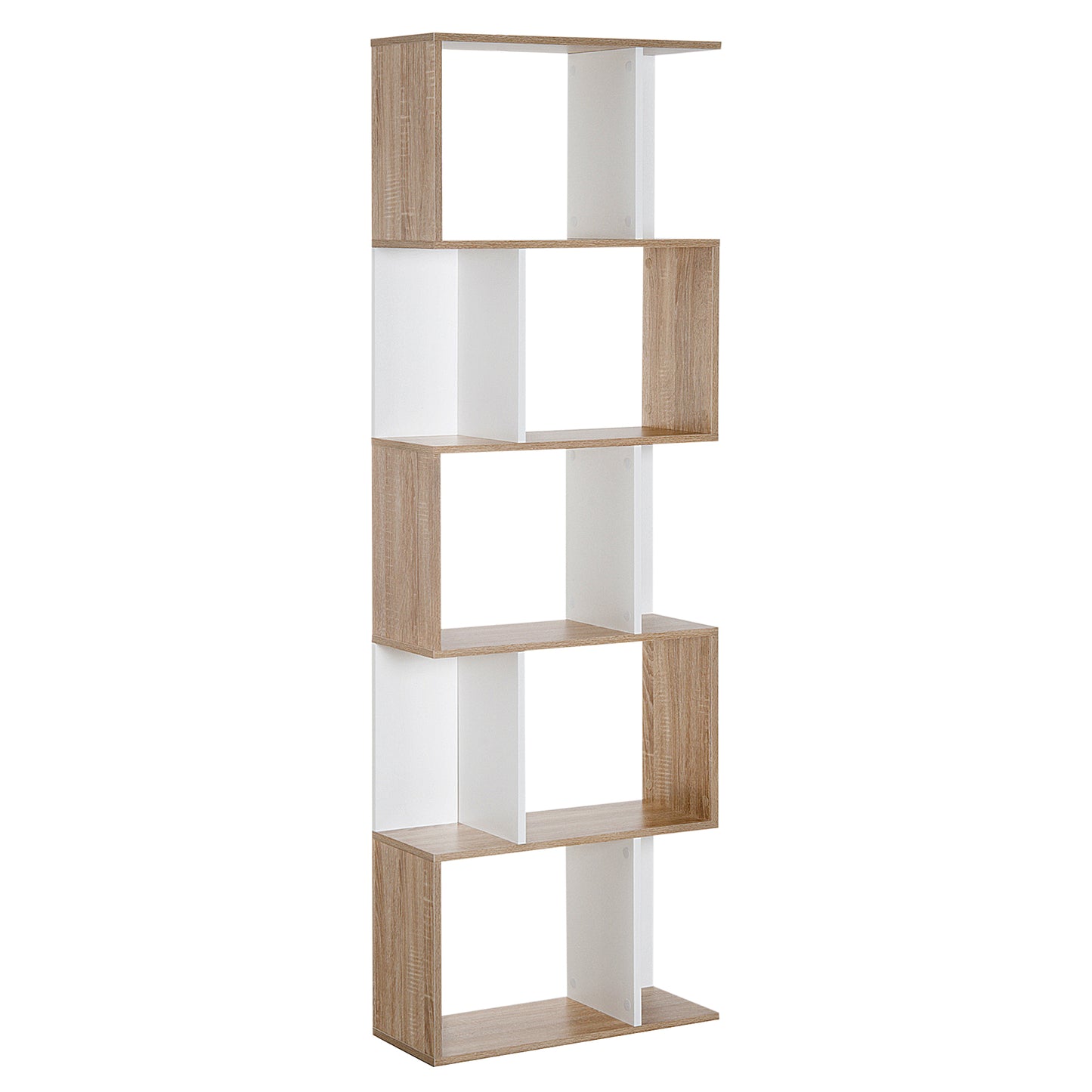 AI62 Decor S-Shaped Wooden Bookcase