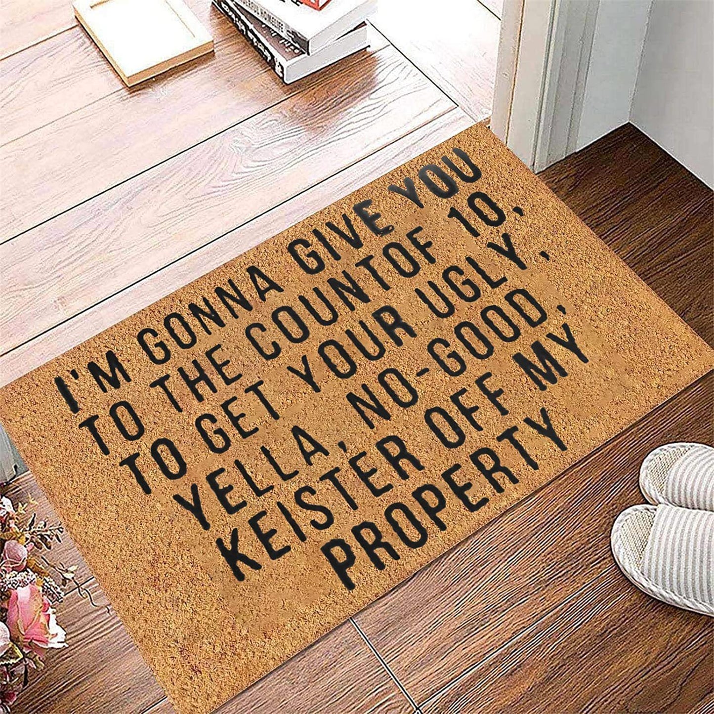 AI62DecorPrinted Velvet Welcome Home Floor Mat